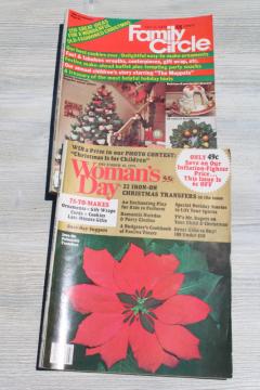 catalog photo of vintage 1979 Family Circle & Woman's Day Christmas magazines baking, holiday recipes, tons of ads! 